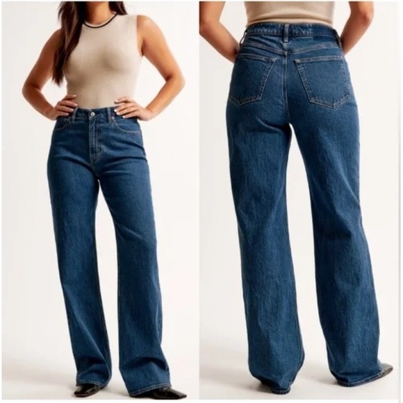 Abercrombie & Fitch Denim - Abercrombie & Fitch 90s Relaxed Jean Women Size 36 Long Curve Love High Rise